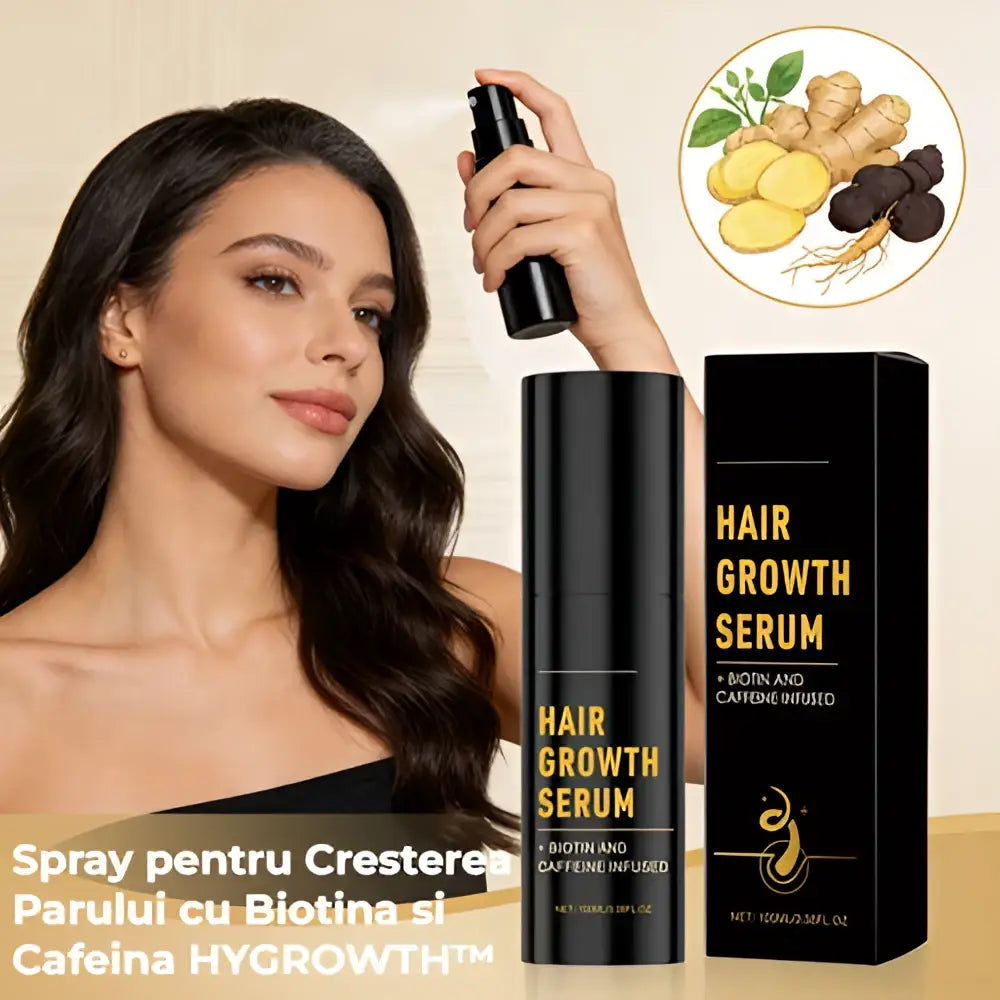 Spray pentru Cresterea Parului cu Biotina si Cafeina HYGROWTH™