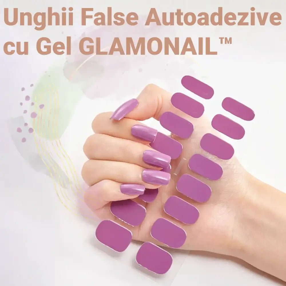 Unghii Autoadezive cu Gel GLAMONAIL™ - Mauve