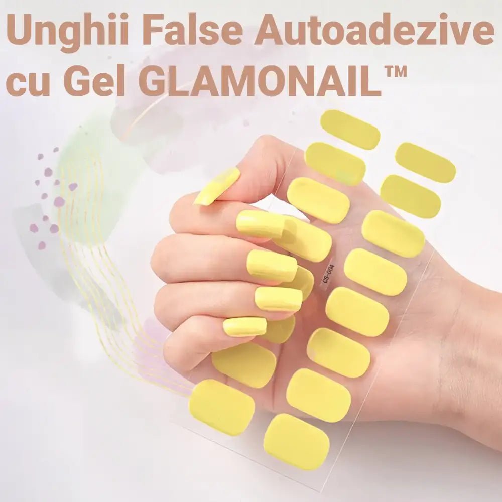 Unghii Autoadezive cu Gel GLAMONAIL™ - Yellow