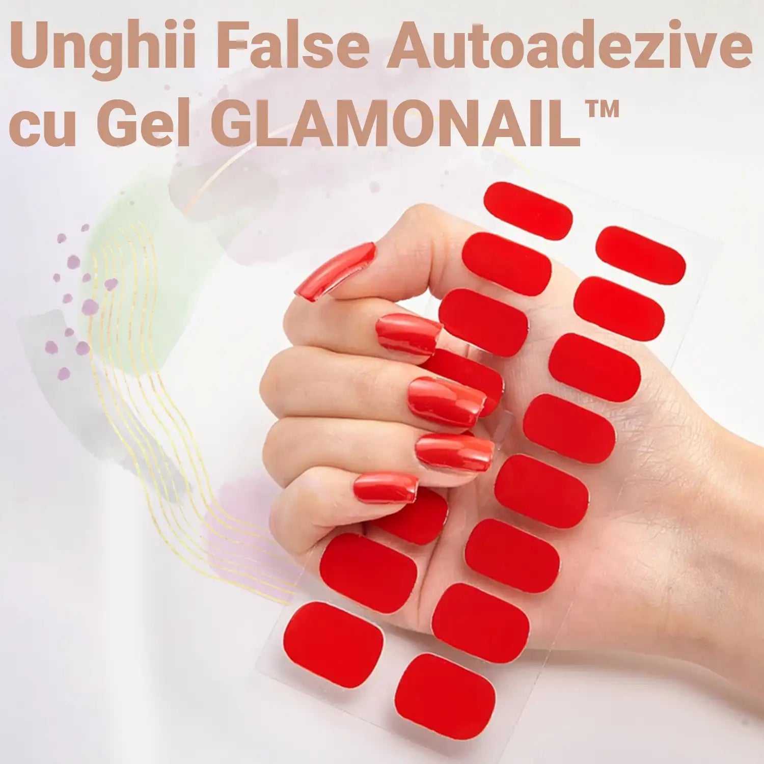 Unghii False Autoadezive cu Gel GLAMONAIL™