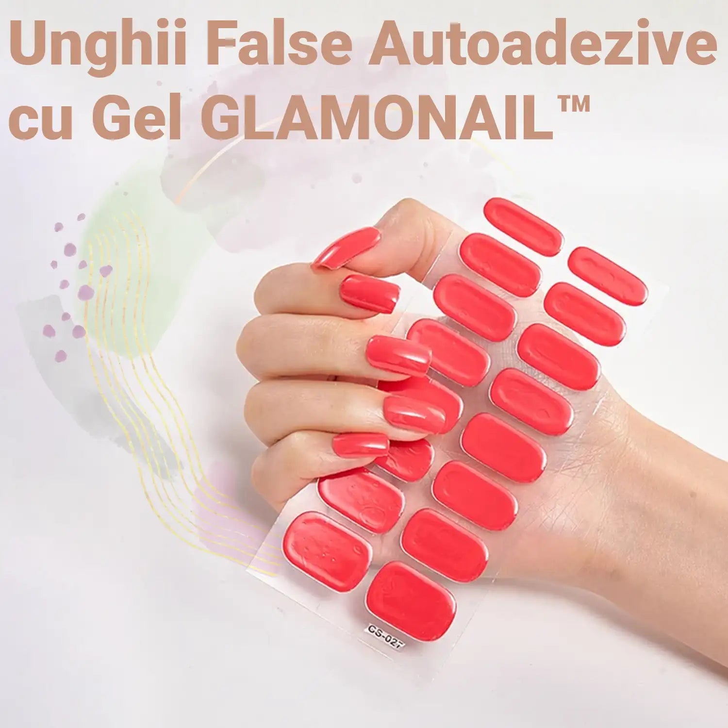 Unghii False Autoadezive cu Gel GLAMONAIL™