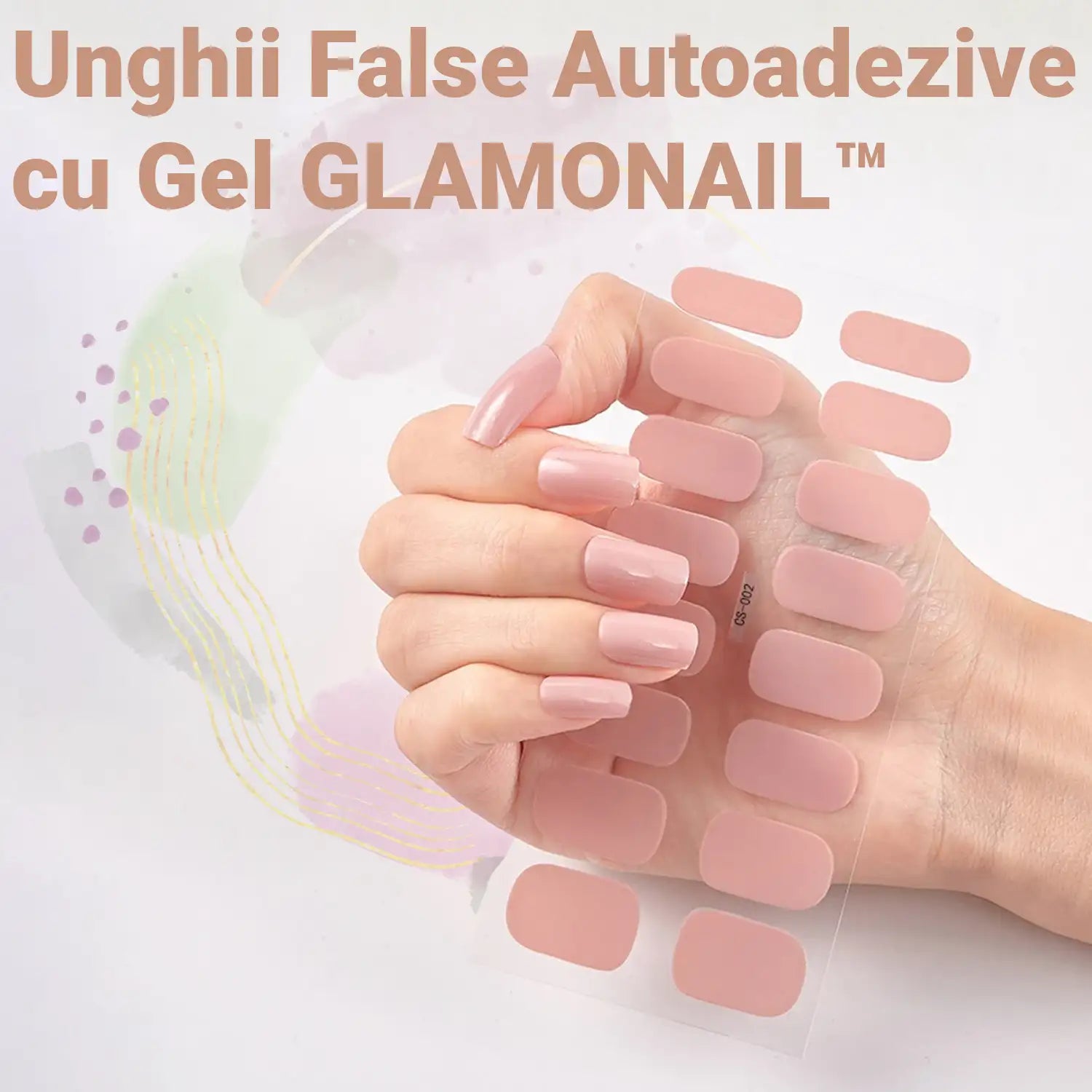 Unghii False Autoadezive cu Gel GLAMONAIL™