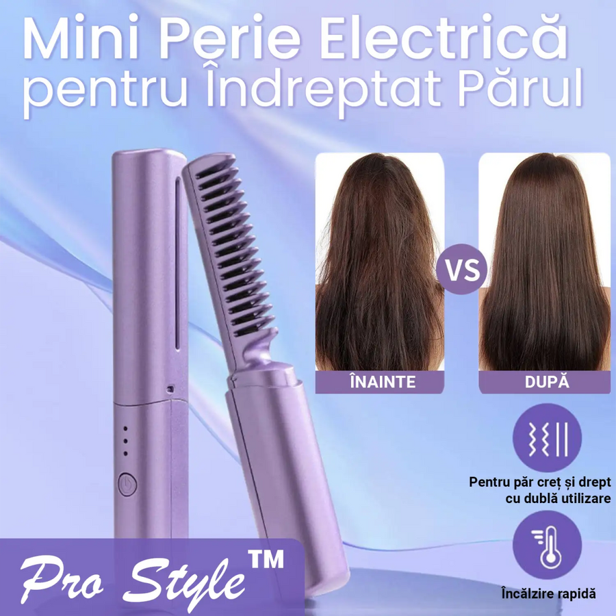 Mini Perie Electrica pentru Indreptat Parul PRO STYLE™