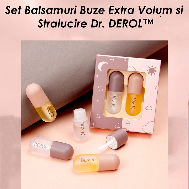 Set Balsamuri Buze Extra Volum si Stralucire Dr. DEROL™