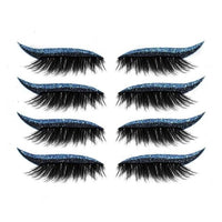 Set 4 Perechi de Gene cu Eyeliner si Glitter reutilizabile Maxi Lash