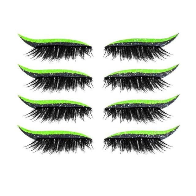 Set 4 Perechi de Gene cu Eyeliner si Glitter reutilizabile Maxi Lash