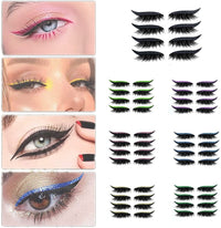 Set 4 Perechi de Gene cu Eyeliner si Glitter reutilizabile Maxi Lash