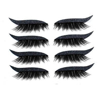 Set 4 Perechi de Gene cu Eyeliner si Glitter reutilizabile Maxi Lash