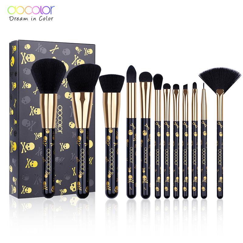 Set 12 Pensule Golden Skull Docolor