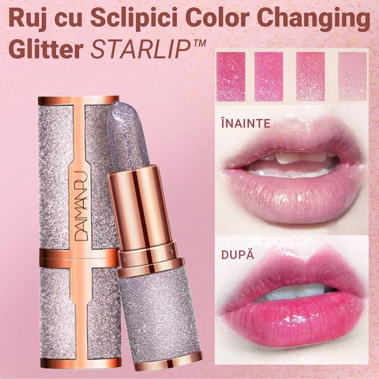Ruj cu Sclipici Color Changing Glitter STARLIP™