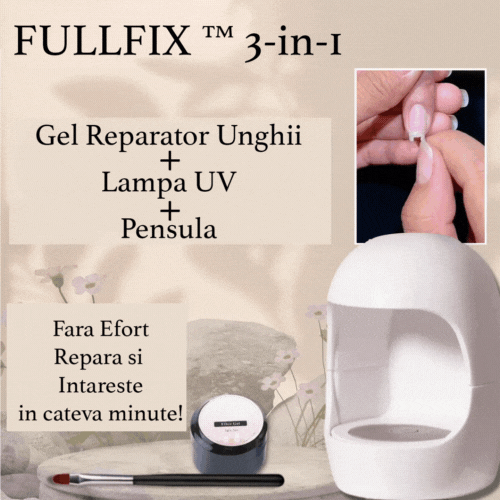 Gel Reparator Unghii + Lampa UV + Pensula FULLFIX ™